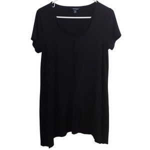 Terre Bleue Black Flowy Tunic Size Small